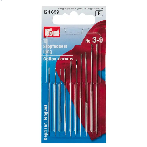Довгі голки для шиття та штопки № 3-9 (10 шт.) 124659 фото №1