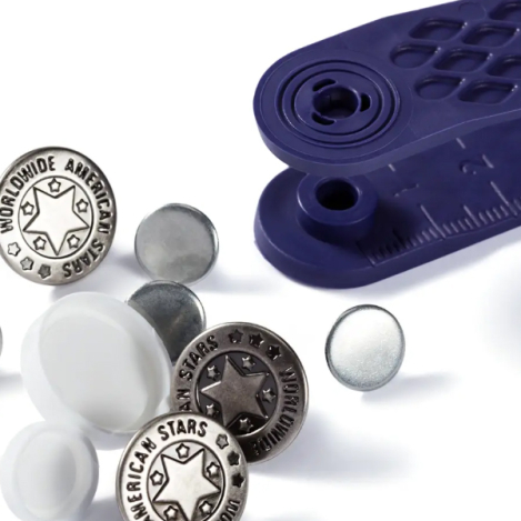 Джинсові кнопки, зістарене срібло (17 мм) 622210 фото №2