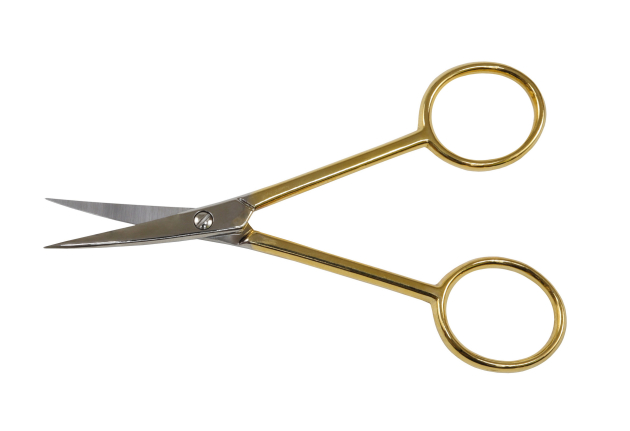 Ножиці з вигнутими лезами з позолотою 9476 фото №3