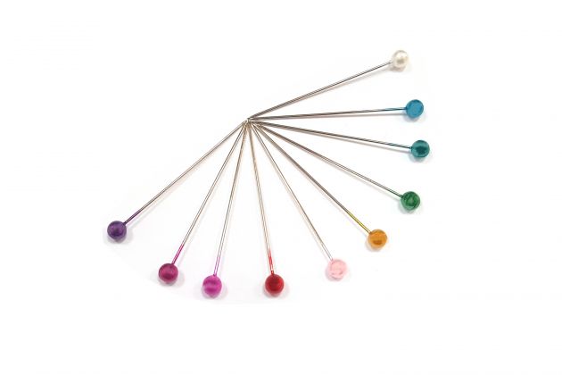 Булавки с цветными головками, средние (0,58х40 мм) 028602 фото №2