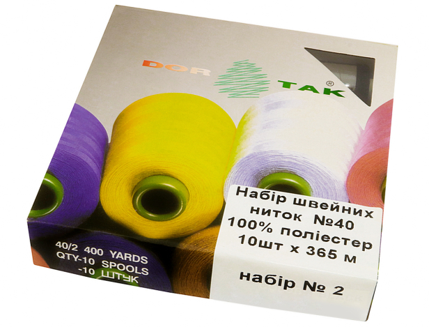 Набір швейних ниток №2 Dor Tak (10 шт.) набір №2 фото №2