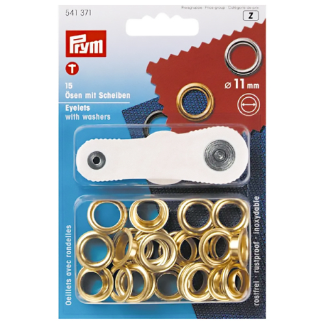 Люверси золоті (внутрішній діаметр 11 мм) 541371 фото №1