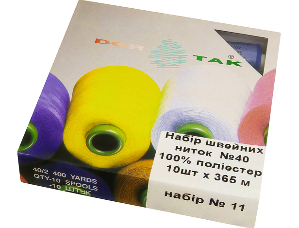 Набір швейних ниток №11 Dor Tak (10 шт.)  набір №11 фото №2