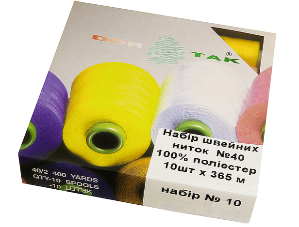 Набір швейних ниток №10 Dor Tak (10 шт.)  набір №10 фото №2