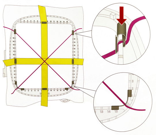 Пяльцы Pfaff для вышивания на лентах  (150*150 мм) + 3 дизайна (Арт. 820919096) 820919096 фото №4
