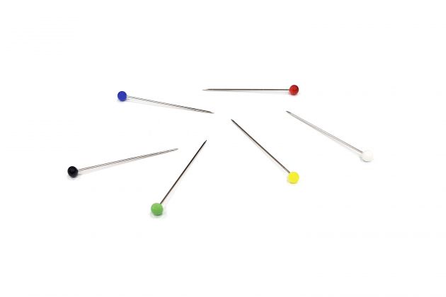 Шпильки зі скляною головкою, середні (0,60x30 мм) 029115 фото №3