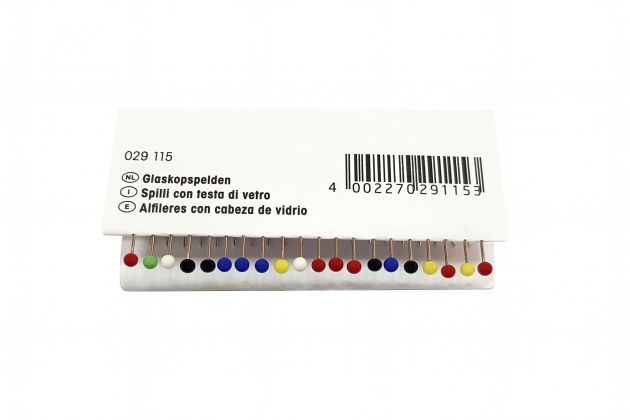 Шпильки зі скляною головкою, середні (0,60x30 мм) 029115 фото №1