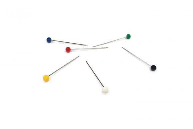 Шпилькі з пластиковими головками, середні (0,65х34 мм) 028490 фото №2