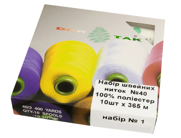 Набір швейних ниток №1 Dor Tak (10 шт.)  набір №1 фото №2