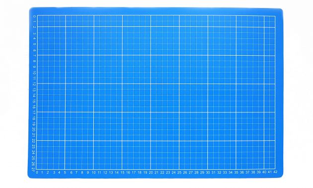 Коврик для раскройных ножей, двухсторонний, двухцветный (30x45см)  DW-12123 (AC) фото №2