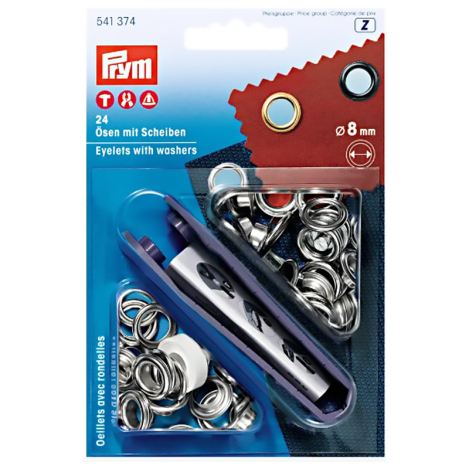 Люверси сріблясті (внутрішній діаметр 8 мм) 541374 фото №1