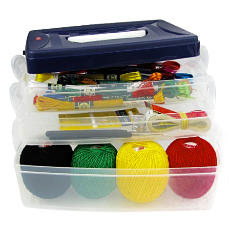 Клік-бокс з трьома ярусами без поділів (прозорий) 612403 фото №2