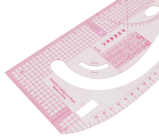 Лінійка-лекало кравецьке вигнуте (10х45 см) 3245 фото №4