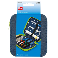 Джинсовий швейний набір на блискавці (зелений)