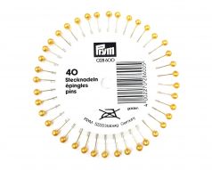 Шпильки з золотими головками, середні (0,58х40 мм)