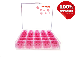 Коробка із пластиковими шпульками (рожева)