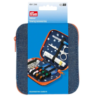 Джинсовий швейний набір на блискавці (помаранчевий)