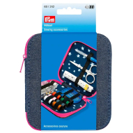 Джинсовий швейний набір на блискавці (рожевий)