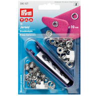 Кнопки "Джерсі", сріблястий (10 мм)