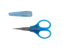 Ножиці тонкі для шиття, сині (85 мм)
