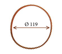 Пас (ремінь) для швейних машин та оверлоків (Ø 119 мм)