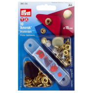 Кнопки "Анорак", 15 мм (золотий)