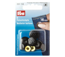 Кнопки 'Холостяк', 13 ЗІРОК, чорні (16 мм)