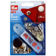 Кнопки "Анорак" латунь, 15 мм (білий)