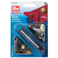 Кнопки "Анорак", 15 мм (зістарена латунь)