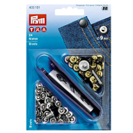 Заклепки, зістарене залізо/сріблястий (9 мм)