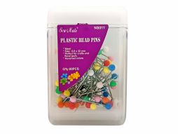 Шпилькі з пластиковими головками, середні (0,60х32 мм)