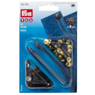 Заклепки, зістарена мідь/чорний (9 мм)