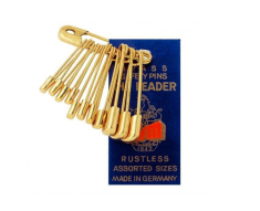 Англійські шпильки золотого кольору (12 шт.)