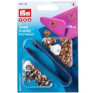 Кнопки "Джерсі", колір міді (10 мм)