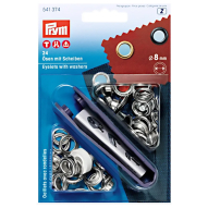 Люверси сріблясті (внутрішній діаметр 8 мм)