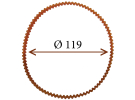 Пас (ремінь) для швейних машин та оверлоків (Ø 119 мм) 00119 фото №1
