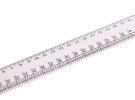 Лінійка закрійника, білого кольору (30 см) 2418 фото №3
